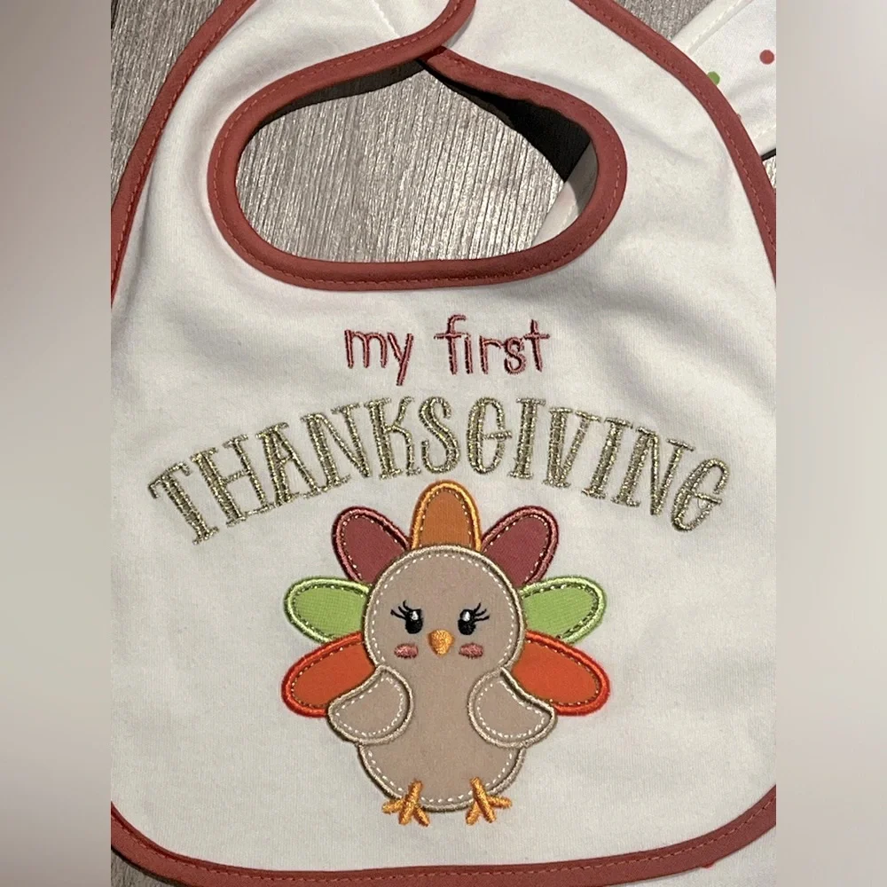 Baby Essentials “My First Thanksgiving” Holiday Bib Set of Three
